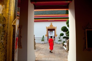 Buddhist monks at the Grand Palace, Bangkok, Thailand